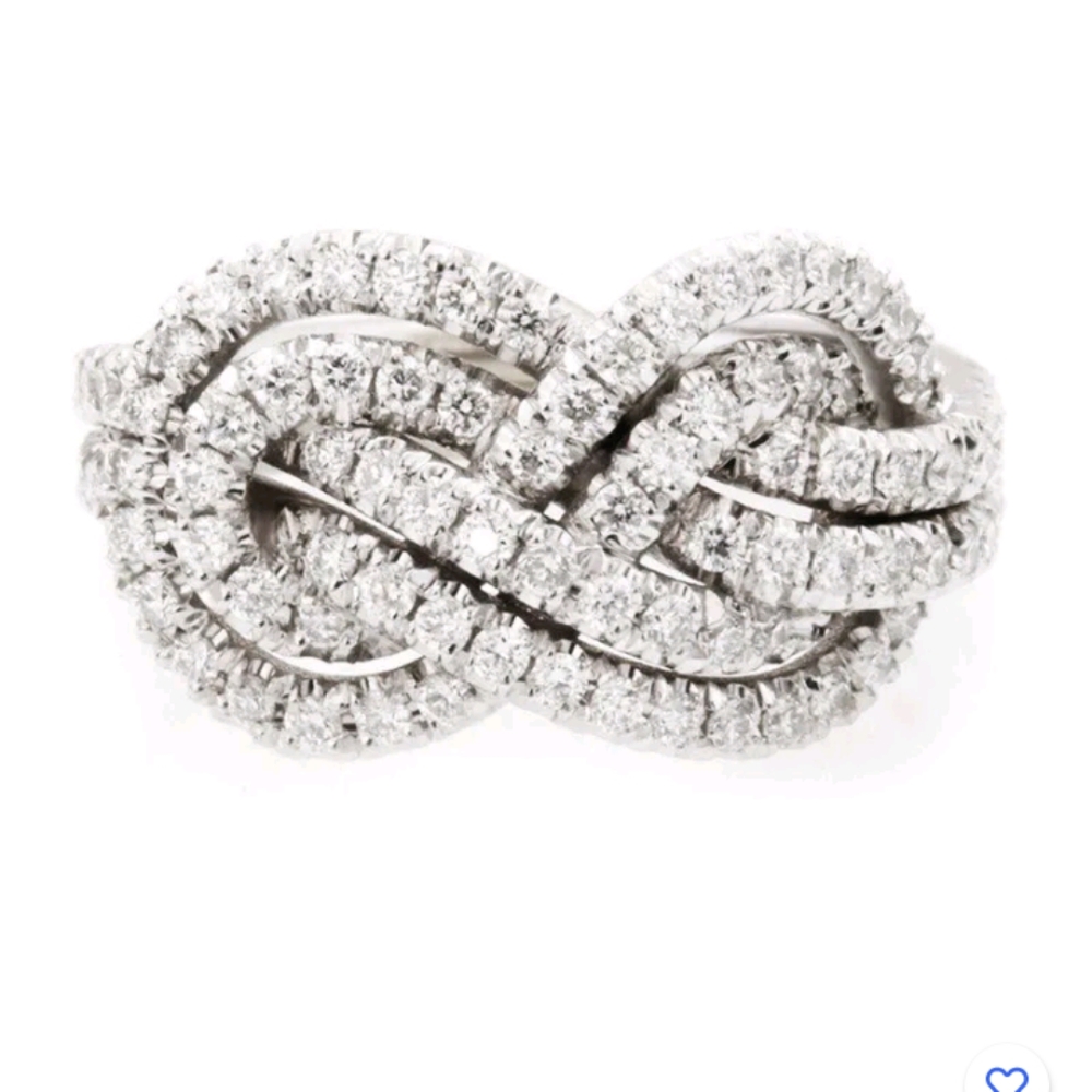 New cz silver infinity Ring.